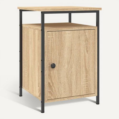 Table De Chevet Chêne Sonoma 40x42x60 Cm Bois Contreplaqué