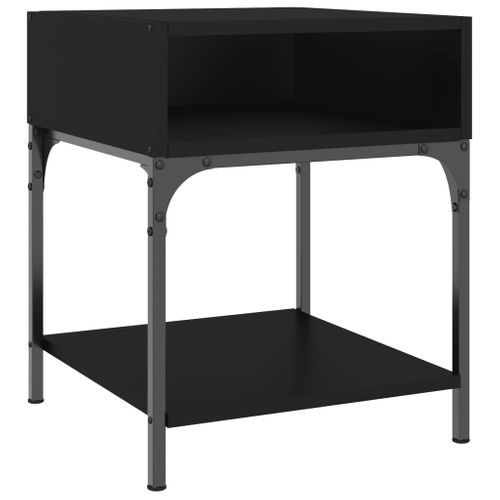 Tables De Chevet 2 Pièces Noir 40x41x50 Cm Bois Contreplaqué