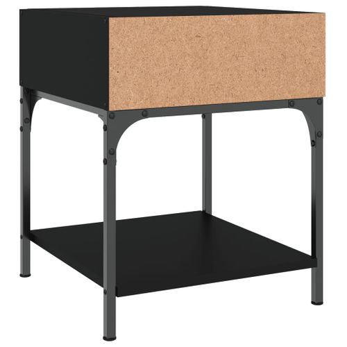 Tables De Chevet 2 Pièces Noir 40x41x50 Cm Bois Contreplaqué