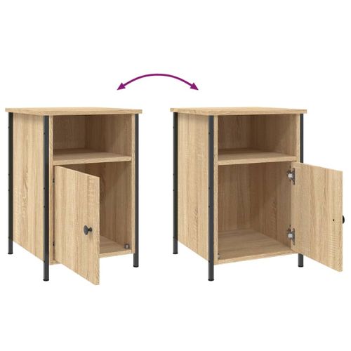 Table De Chevet Chêne Sonoma 40x42x60 Cm Bois Contreplaqué