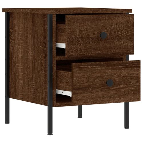 Tables De Chevet 2pcs Chêne Marron 40x42x50cm Bois Contreplaqué