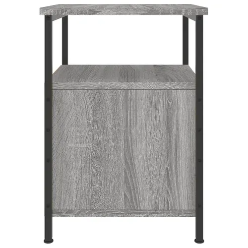 Table De Chevet Sonoma Gris 34x35,5x50 Cm Bois Contreplaqué