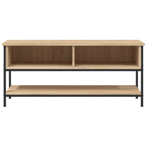 Meuble TV Chêne Sonoma 100x35x45 Cm Bois Contreplaqué