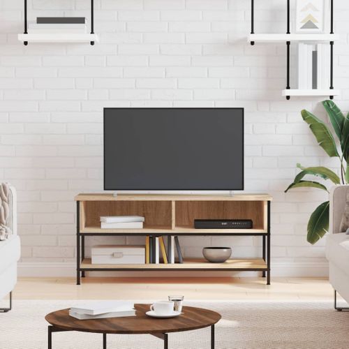 Meuble TV Chêne Sonoma 100x35x45 Cm Bois Contreplaqué