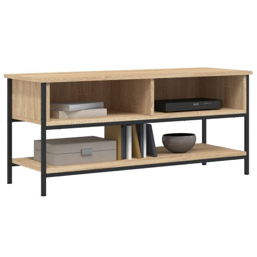 Meuble TV Chêne Sonoma 100x35x45 Cm Bois Contreplaqué