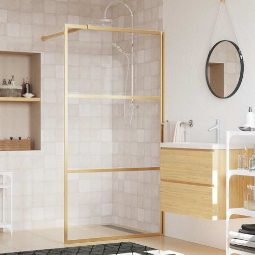 Mur De Douche À L'italienne Doré 100 X 195 Cm Durable Durable