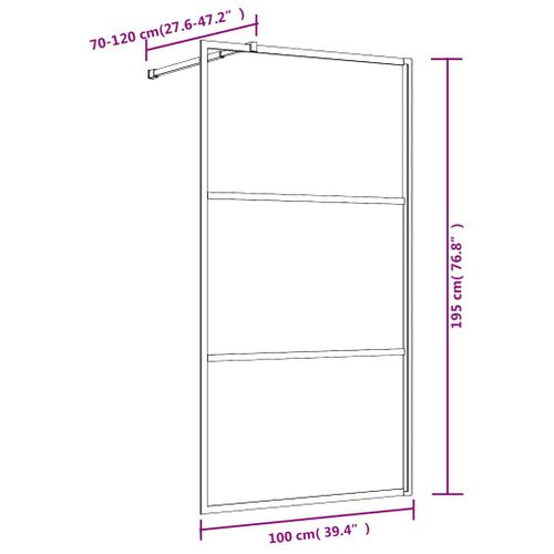 Mur De Douche À L'italienne Doré 100 X 195 Cm Durable Durable