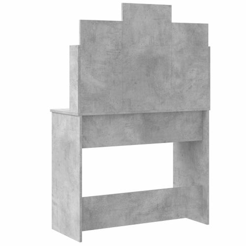 Coiffeuse Avec Lumières LED Gris Béton 96x40x142 Cm