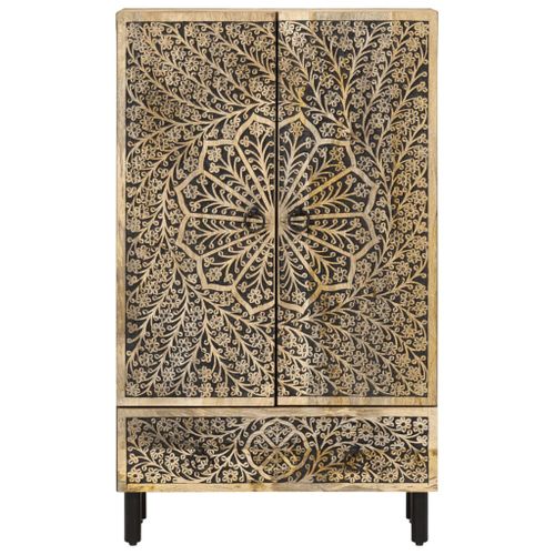 Buffet 60x33x100 Cm Bois De Manguier Massif