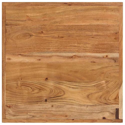 Table De Bar 55x55x107 Cm Bois Massif D'acacia Et Fer