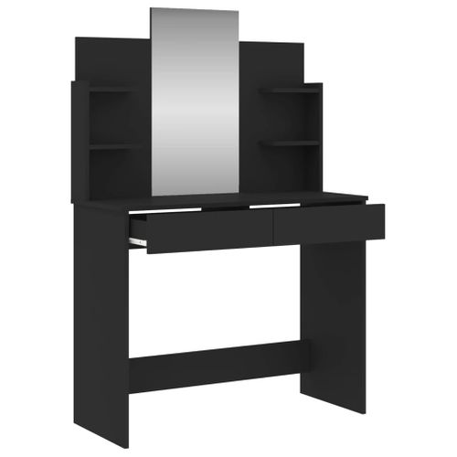 Coiffeuse avec miroir | table de maquillage | bureau vanité chêne