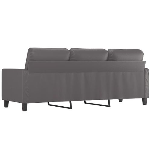 Canapé à 3 Places Gris 180 Cm Similicuir