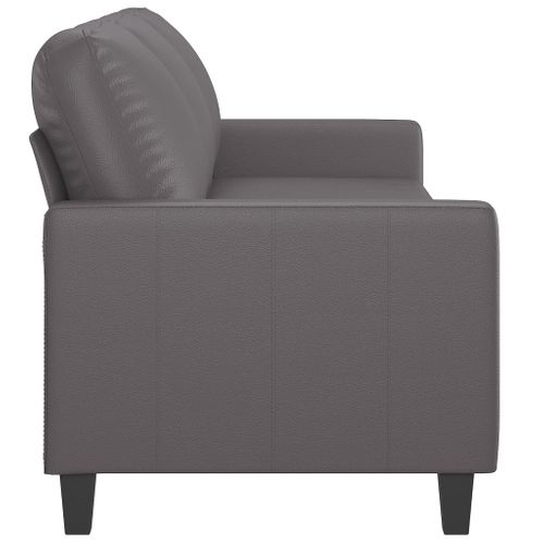 Canapé à 3 Places Gris 180 Cm Similicuir