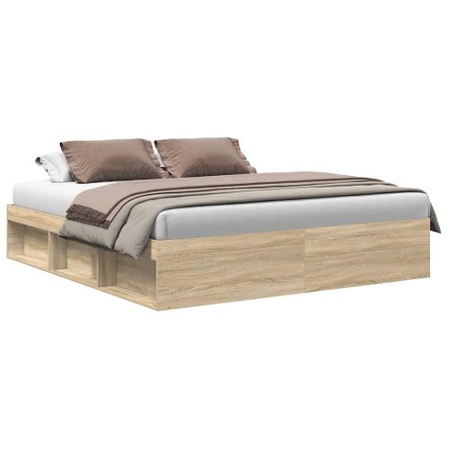 Cadre De Lit Sans Matelas Chêne Sonoma 180x200 Cm