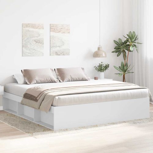 Cadre De Lit Blanc 200x200 Cm