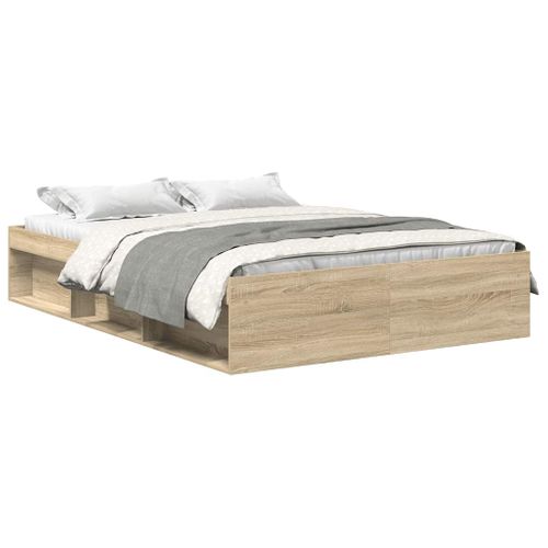 Cadre De Lit Sans Matelas Chêne Sonoma 140x190 Cm