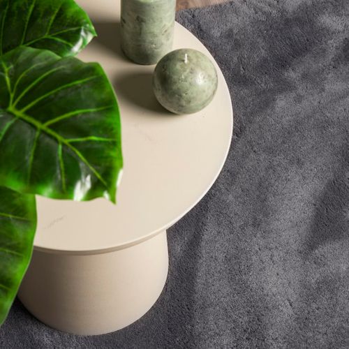 Tapis Huarte À Poils Courts Doux Lavable Anthracite 100x200 Cm