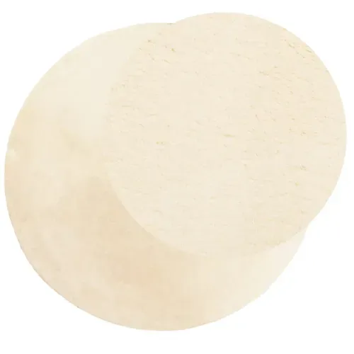 Tapis Huarte À Poils Courts Doux Et Lavable Crème D. 80 Cm