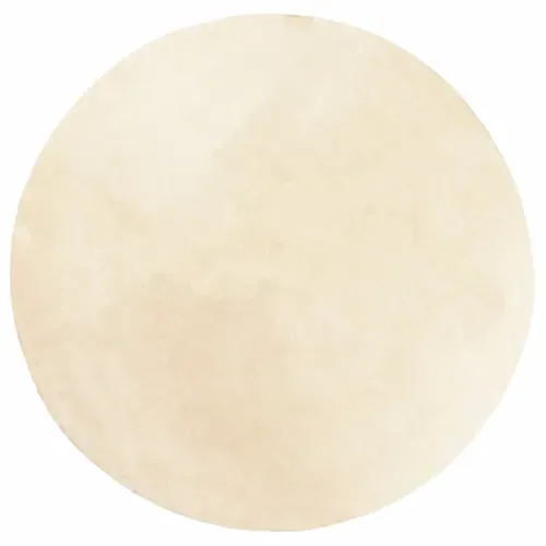 Tapis Huarte À Poils Courts Doux Et Lavable Crème D. 80 Cm