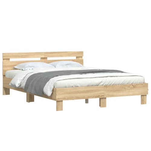 Cadre De Lit Chêne Sonoma 140x190 Cm - Bois