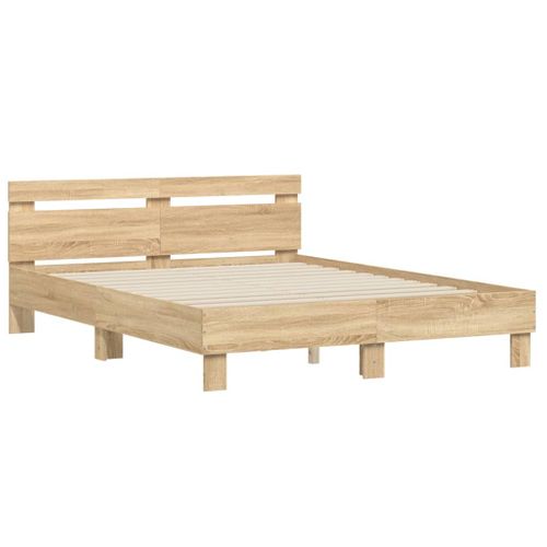 Cadre De Lit Chêne Sonoma 140x190 Cm - Bois