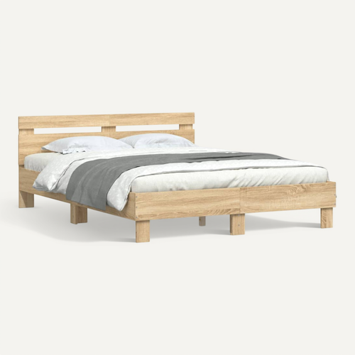 Cadre De Lit Chêne Sonoma 140x190 Cm - Bois