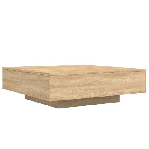 Table Basse Sonoma Chêne 100x100x31 Cm Bois Contreplaqué