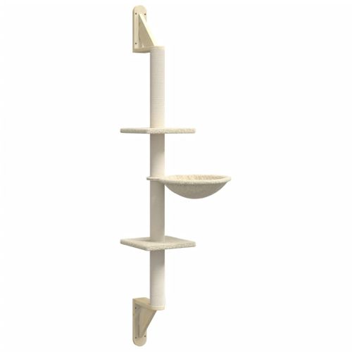 Arbre à Chat Mural Avec Griffoir Crème 142,5 Cm