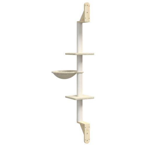 Arbre à Chat Mural Avec Griffoir Crème 142,5 Cm