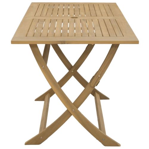 Table De Jardin Pliable 120x70x75 Cm Bois D'acacia Solide Meuble De Terrasse Patio Extérieur