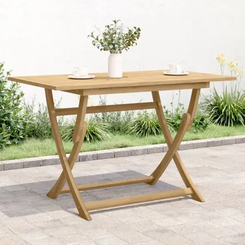 Table De Jardin Pliable 120x70x75 Cm Bois D'acacia Solide Meuble De Terrasse Patio Extérieur