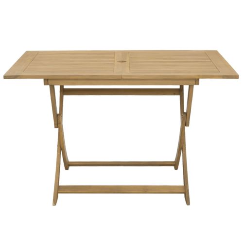 Table De Jardin Pliable 120x70x75 Cm Bois D'acacia Solide Meuble De Terrasse Patio Extérieur