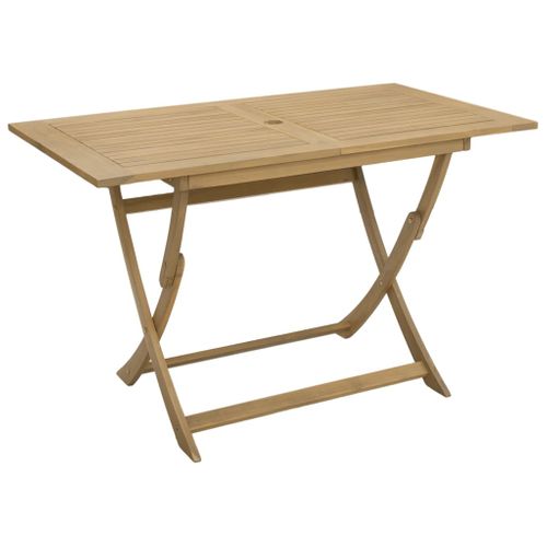 Table De Jardin Pliable 120x70x75 Cm Bois D'acacia Solide Meuble De Terrasse Patio Extérieur