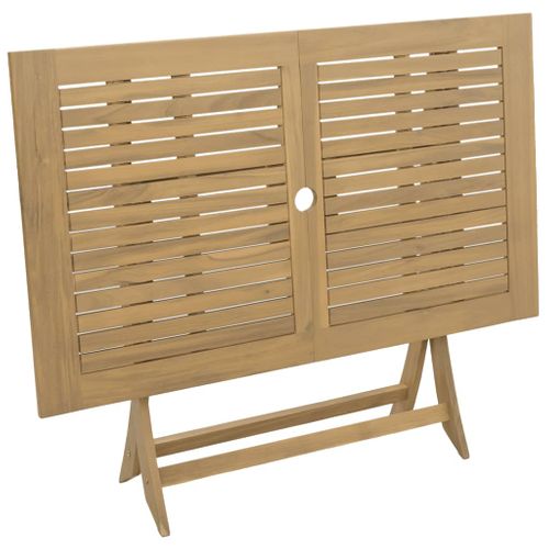 Table De Jardin Pliable 120x70x75 Cm Bois D'acacia Solide Meuble De Terrasse Patio Extérieur