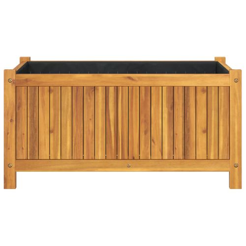 Jardinière Avec Doublure 80x42x40 Cm Bois Massif D'acacia