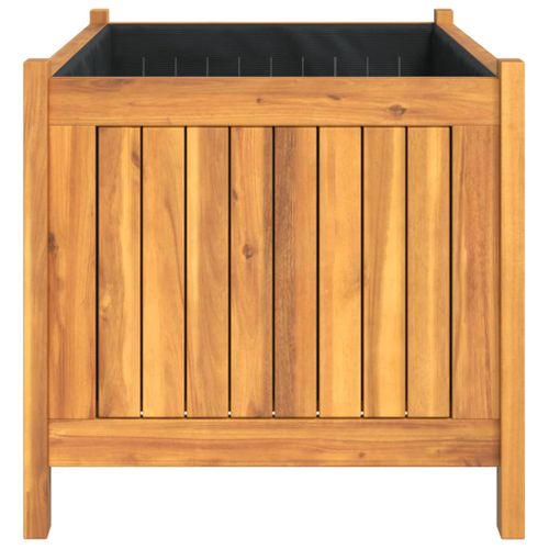Jardinière Avec Doublure 80x42x40 Cm Bois Massif D'acacia