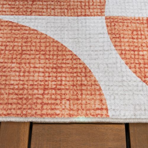 Tapis D'extérieur Abstrait - Groovy Tiles Terracotta - Rectangle - 120x170 Cm