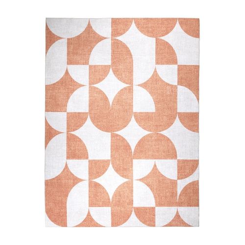 Tapis D'extérieur Abstrait - Groovy Tiles Terracotta - Rectangle - 120x170 Cm