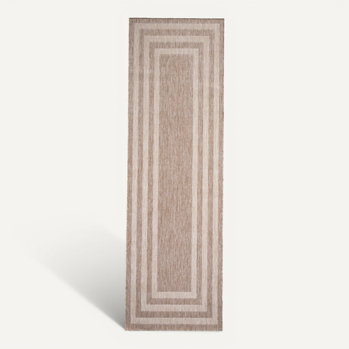 Tapis De Balcon - Sierra Frame Beige/crème - Rectangle - 80x200 Cm