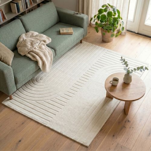 Tapis Scandinave - Charm Arches Blanc - Rectangle - 80x150 Cm