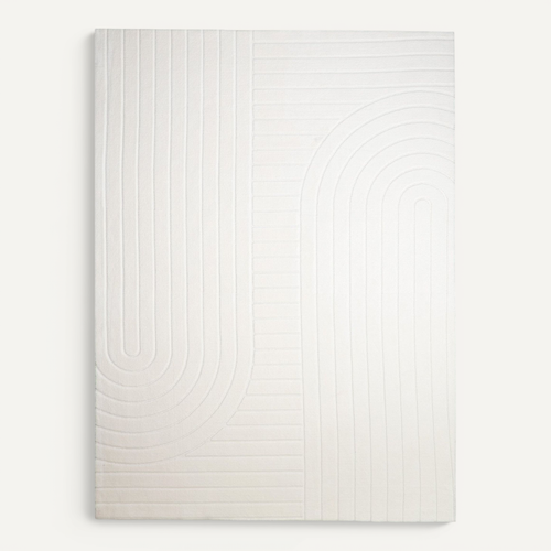 Tapis Scandinave - Charm Arches Blanc - Rectangle - 80x150 Cm