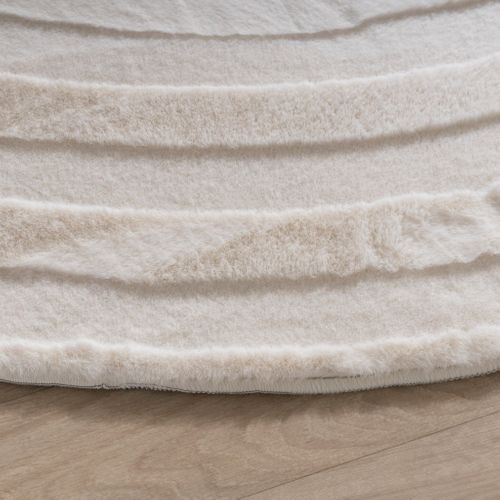 Tapis De Forme Irrégulière - Lines Crème - Asymétrique - 80x150 Cm