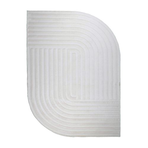 Tapis De Forme Irrégulière - Lines Crème - Asymétrique - 80x150 Cm