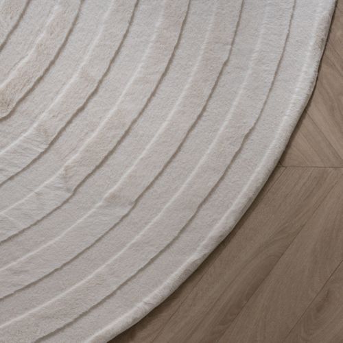 Tapis De Forme Irrégulière - Lines Crème - Asymétrique - 80x150 Cm