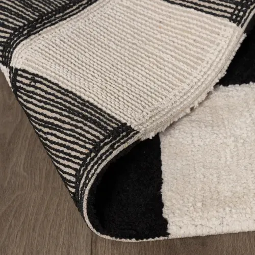 Tapis Damier - Blox Noir - Rectangle - 80x150 Cm