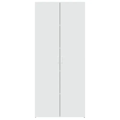 Buffet Haut Blanc 80x42,5x185 Cm Bois Contreplaqué Grand Espace De Stockage