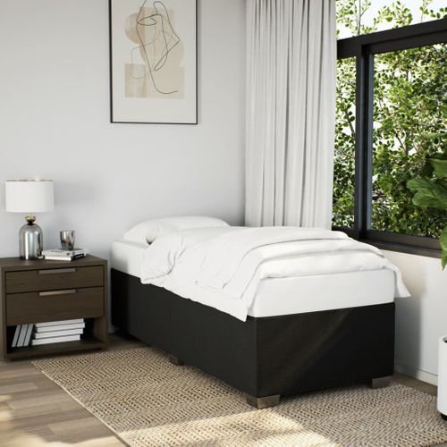 Cadre De Lit Noir 90x190 Cm Tissu
