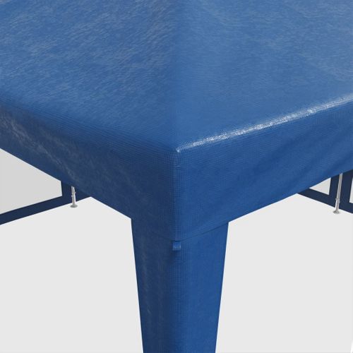Tente De Fête Avec 8 Parois Latérales En Maille Bleu 4x4m Pehd