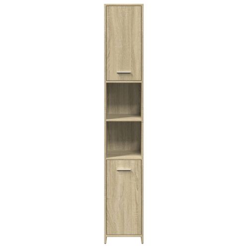 Colonne De Salle De Bain Chêne Sonoma 30x30x183,5 Cm Aggloméré