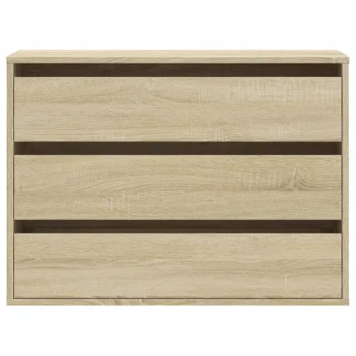 Commode D'angle Chêne Sonoma 80x41x58 Cm Bois Contreplaqué Rangement